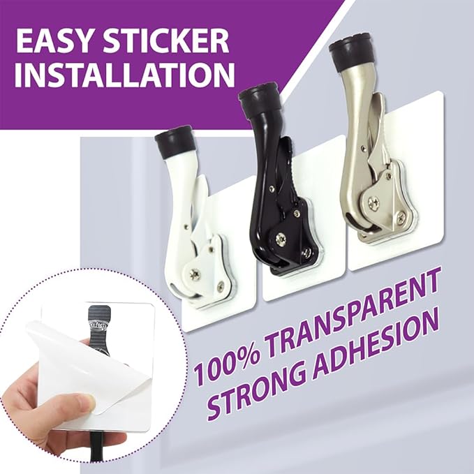 Door Stopper with Adhesive Bracket Stickers, No Drilling or Tools Needed, Available for All Doors, Door Holder, Heavy Door Stop, KickDown Door Stoppers, Bottom of Door by HASHI (White/Bracket)