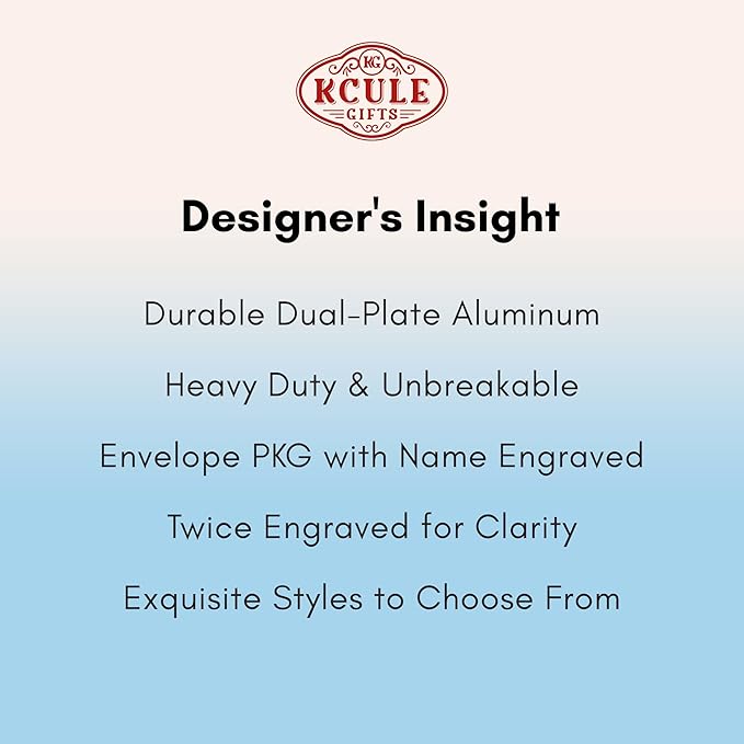Personalized Luggage Tags: Custom Metal Luggage Tags for Suitcases, Backpacks and Bags with Your Personalized Text (Red)