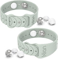 Hion Motion Sickness Bracelets Sea Sickness Wristbands for Motion Sickness/Morning Sickness/Pregnancy Nausea Anti Nausea Wristband Acupressure Nausea Bands Motion Sickness Bands（1Pair Beryl）