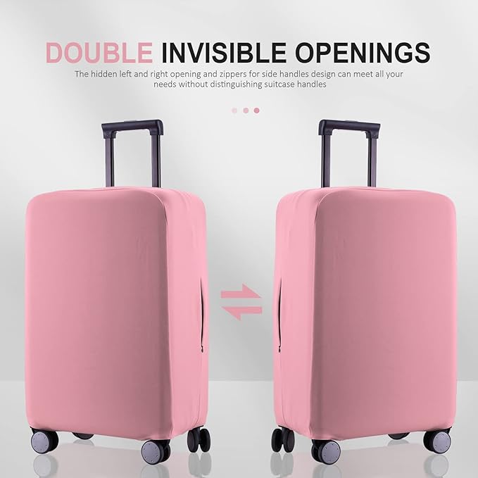 Travel Luggage Cover - Scratch-Resistant Fit 19-31 Inch, Pink (S(19-21 inch))