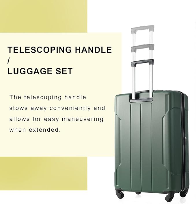 Merax 20 Inch Carry On Luggage Airline Approved, Hardshell ABS Suitcase with Spinner Wheels, TSA Lock, Lightweight Travel Luggage for Business Trips & Weekend Getaways