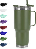 HASLE OUTFITTERS 30oz Tumbler With Handle, Insulated Travel Coffee Mug With Straw Leak-Proof Double Wall Stainless Steel Vacuum Tumblers Metal Cup with Straw for Hot and Cold Drink