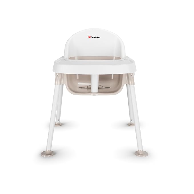 Foundations Secure Sitter Feeding Chairs Multipack, No-Tip Feet, 3-Point Adjustable Harness, Removable Tray, Easy to Clean, Stackable Feeding Chairs, 3 Pack (11 inch)