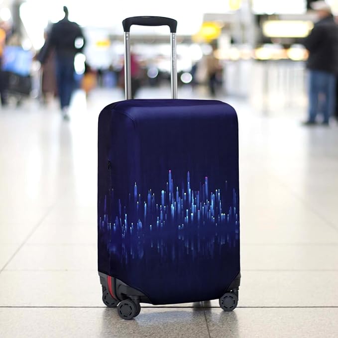 HYPER VENTURE Washable Luggage Cover - Fashion Suitcase Protector Fits 27-30 Inch Luggage (Nightscape, L)