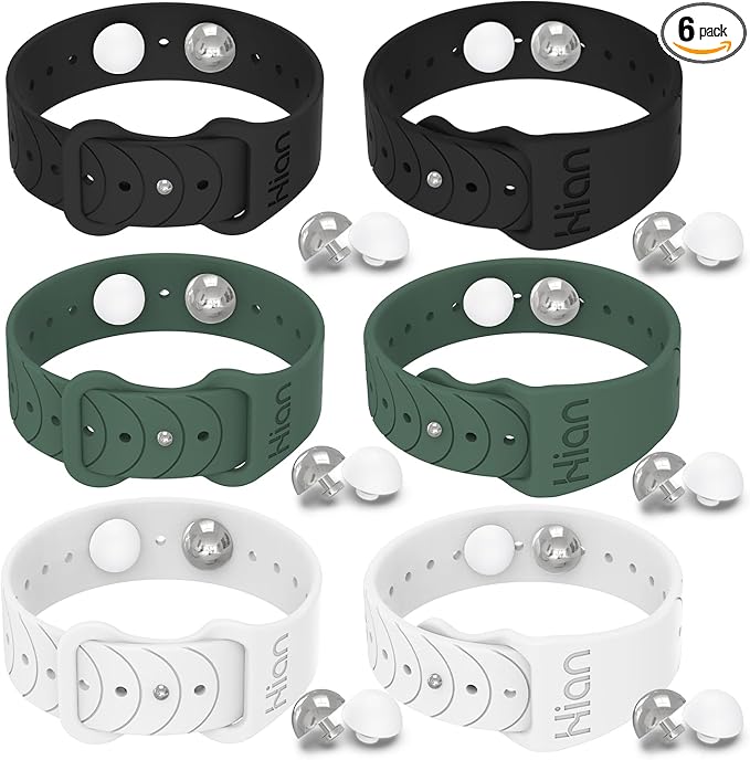 Hion Motion Sickness Bracelets Sea Sickness Wristbands for Motion Sickness/Morning Sickness/Pregnancy Nausea Anti Nausea Bands Acupressure Wristband Motion Sickness Bands(3Pairs-Black+White+Green)