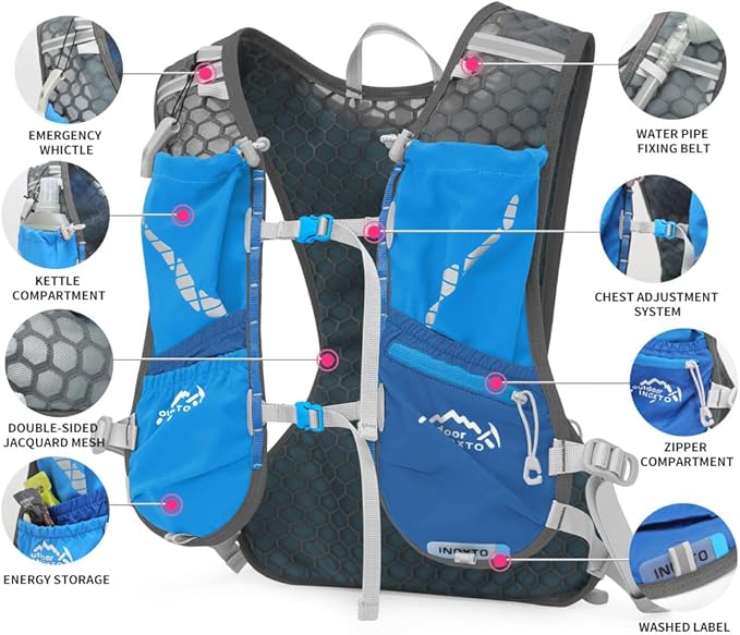 Running Hydration Vest for Men Women Water Backpack for Running 3L Running Hydration Pack for Trail Running Marathon Race Hiking