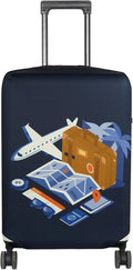 HYPER VENTURE Washable Luggage Cover - Fashion Suitcase Protector Fits 18-22 Inch Luggage (Journey, S)