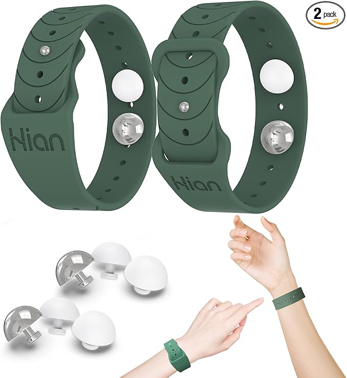 Motion Sickness Bands Anti Nausea Acupressure Wristband Sea Sickness Wristbands Nausea Bands Natural Relief Motion & Morning Sickness（1 Pair Pine Green）