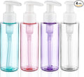 Travel Bottles Plastic Pump Bottle Dispenser TSA Approved 3.4oz/100ml 4 Pack Travel Refillable Shampoo and Conditioner Bottles Empty Travel Size Bottles for Cosmetic, Lotion, Liquid Soap (mixcolor)