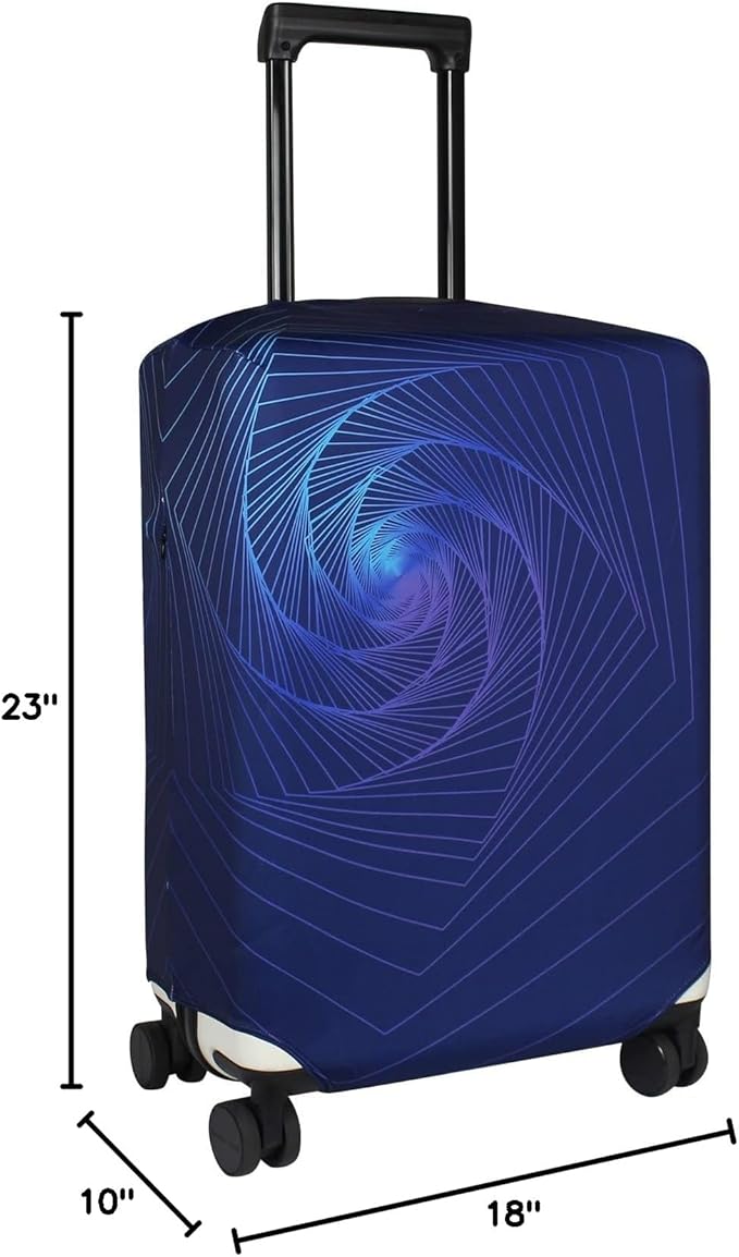 Explore Land Travel Luggage Cover Suitcase Protector Fits 23-26 Inch Case (Gyrotropic, M)