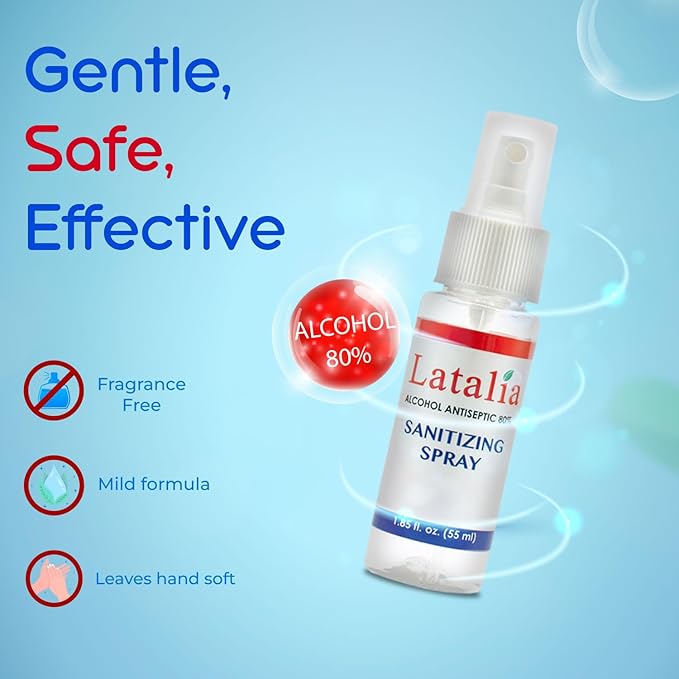 Hand Sanitizer Spray - Pack of 96 Unscented Spray Hand Sanitizer for Hands (1.85 fl. oz & 55ml)