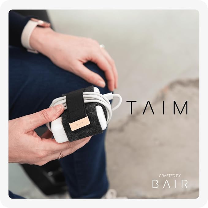 TAIM - Premium Charging Cable Organizer Case | Compact Travel Cord Management Accessories for Apple MacBook Pro, MacBook Air, & Vision Pro | Works with Apple USB-C & MagSafe Chargers | Size: Small