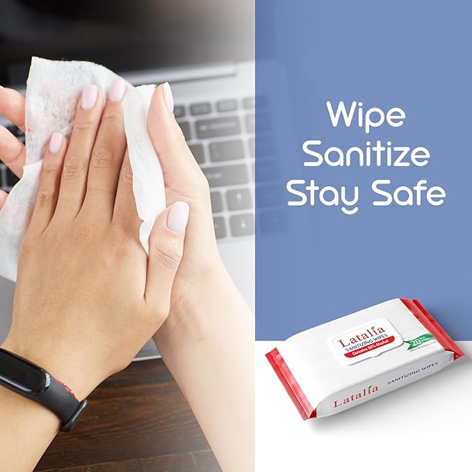 Hand Wipes | 80% Alcohol Hand Sanitizer Wipes for Hands & Face Moisturizing, Gentle, Convenient and Fragrance Free (Pack of 3, 20 Counts)