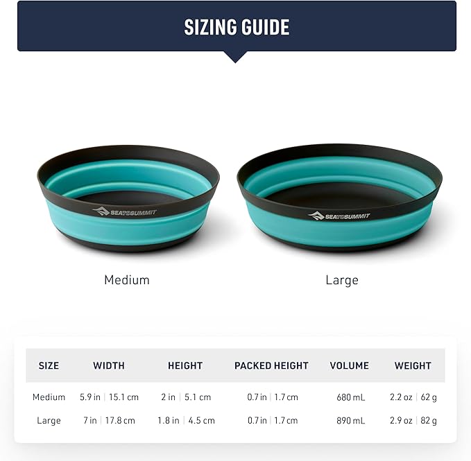 Sea to Summit Frontier Ultralight Collapsible Bowl, Large (30 fl oz), Sulphur Yellow