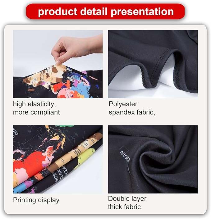 MosaiRudo Thicker Luggage Cover Elastic Suitcase Cover Protector Fits 18-32 Inch Suitcase Travel Accessories (TKM0095, M)