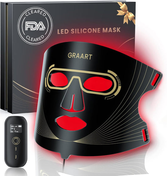 FDA-Cleared Red Light Therapy for Face with 7 Modes & 432 Medical Grade LEDs | LED Face Mask Light Therapy Targeting Anti Aging, Wrinkles & Acne | at-Home Skin Tightening & Collagen Boost
