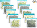 (re) zip 10-Pack Reusable Sandwich Lunch Bags | BPA-Free, Food Grade, Leakproof, Freezer Safe, Dishwasher Safe, Travel Friendly | 3.5 Cup / 28-Ounce | Aqua