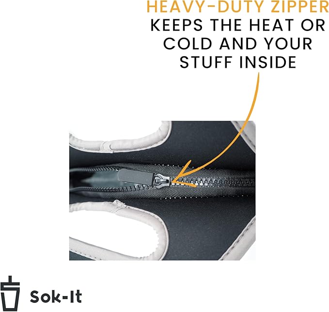 Sok It LunchTote Zippered Bag Insulated Neoprene Caddy (Paradise Prowl, X-Large 6.5 Quart Lunch Tote)