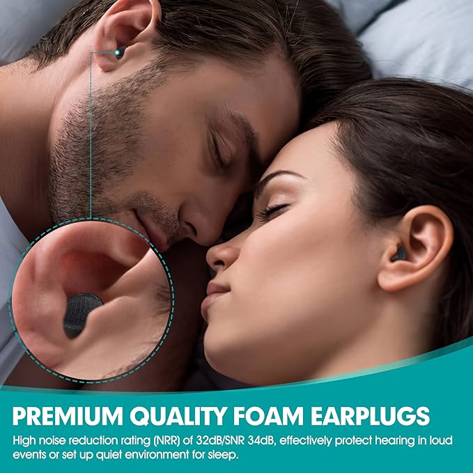 60 Pairs Bottled Earplugs for Noise Cancelling Foam EarPlugs for Sleeping Work Snoring Sound Blocking Construction Noise Reducing Earplugs