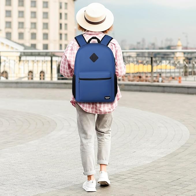 School Backpack,Classic Bookbag Men and Teen Boy Schoolbag with USB Charging Port for High School College Office Work Travel