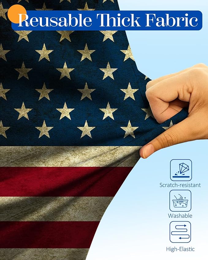 Slohif Luggage Cover for Suitcase Tsa Approved Protector - Luggage Sleeve Large Suit Case Cover Travel Stretch Baggage Case Protective Washable Fit 21-23 Inch Flag S