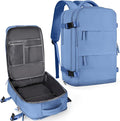 coowoz Large Travel Backpack For Women Men,Carry On Backpack Flight Approved,Hiking Backpack Outdoor Rucksack Casual Daypack Fit 15.6 Inch Laptop Shoes Compartment (Sky Blue L)