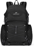 Maelstrom Hiking Backpack, 40L Waterproof Camping Daypack for Men and Women, Lightweight Travel Pack with Rain Cover-Black