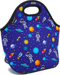 FlowFly Neoprene kids Lunch box Insulated Soft Bag Mini Cooler Thermal Meal Tote Kit for Boys, Girls,Men,Women,School,Work, Office, Astronaut