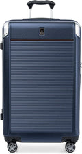 Travelpro Platinum Elite Hardside Expandable Checked Luggage, 8 Wheel Spinner, TSA Lock, Hard Shell Polycarbonate Suitcase, True Navy Blue, Checked Large 28-Inch