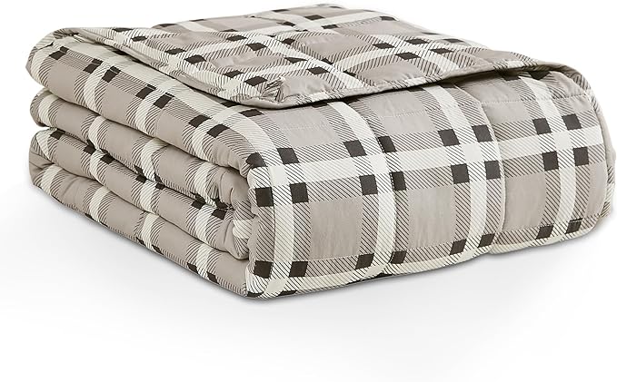 L'AGRATY Weighted Blanket - 60"x80" 20lbs Cooling Breathable Heavy Blanket Microfiber Material with Glass Beads for Adult All-Season Summer Fall Winter Soft Thick Comfort