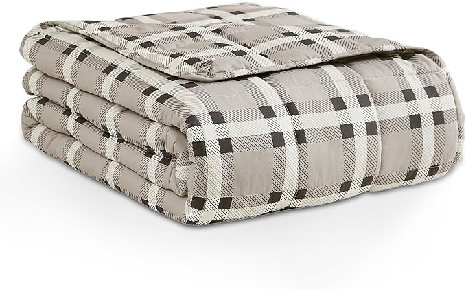 L'AGRATY Weighted Blanket - 48"x72" 20lbs Cooling Breathable Heavy Blanket Microfiber Material with Glass Beads Big Blanket for Adult All-Season Summer Fall Winter Soft Thick Comfort Blanket