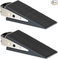 Shackcom Door Stopper, 2 Pack Black Heavy Duty Wedge That Holds Doors Firmly and Doesn’t Budge, Made of Rubber and Stainless Steel, Works on All Floor Surfaces, with Hanger which Easy to Storage