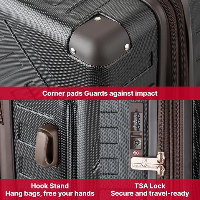 LEGEND WALKER DECK Hardside Expandable Luggage, 22 inch, Carry-on, Green, 5514-49-GR