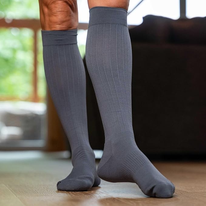 Medical Grade Compression Socks for Men & Women 15-20 mmHg by OrthoSleeve (Black, X-Large)