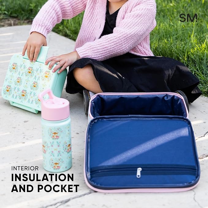 Simple Modern Kids Lunch Box for School | Reusable Insulated Lunch Bag for Toddler, Girl, and Boy | Meal Containers with Exterior & Interior Pockets | Hadley Collection | Shark Bite