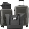 Merax Luggage Set 2 Piece Suitcase Sets with Spinner Wheel,Lightweight Hardside Expandable Travel Laggage with TSA Lock,Suitcase with Travel Bag(20"/24",Dark Gray)