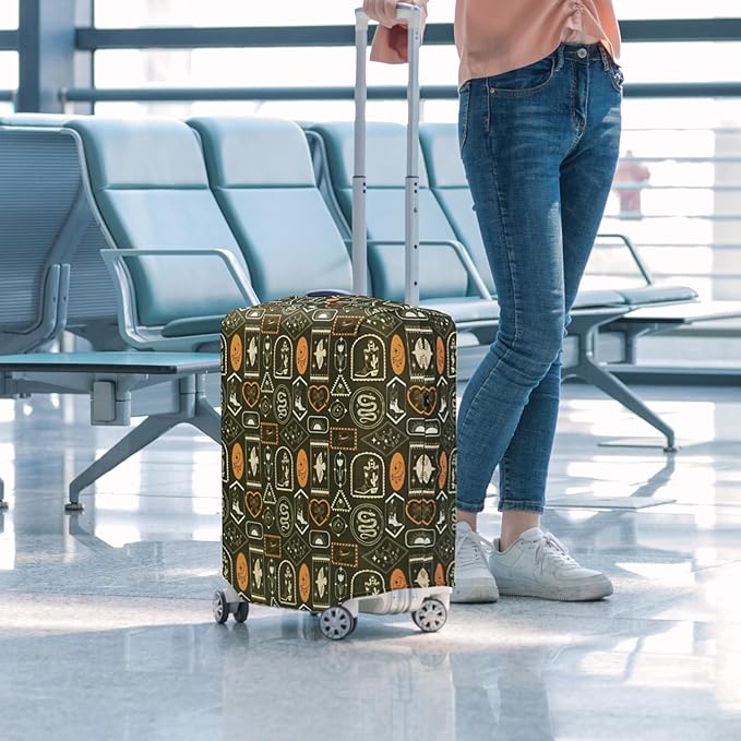 HYPER VENTURE Washable Luggage Cover - Fashion Suitcase Protector Fits 31-32 Inch Luggage (Wilderness Mark, XL)