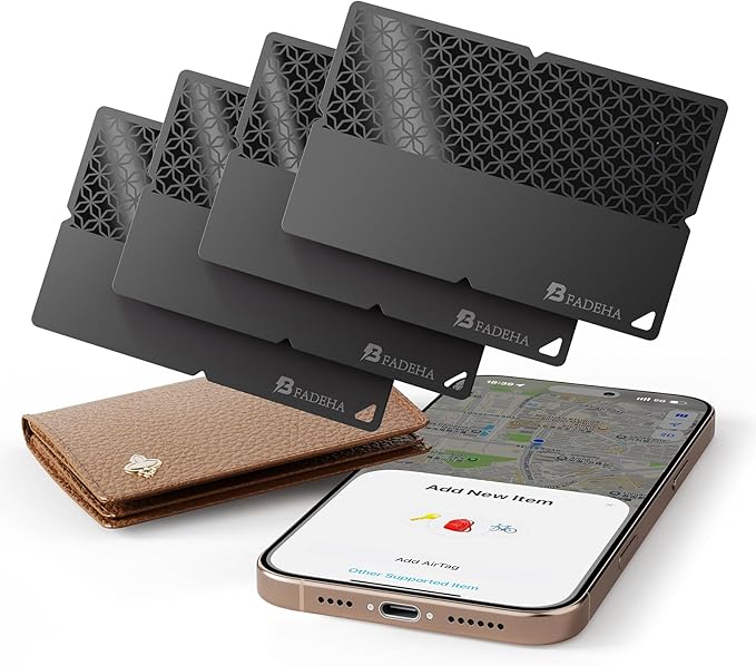 2025 [Apple MFi Certified] (iOS Only) Bluetooth Tracker Smart Finder for Apple Find My, iPhone Card Wallet Finder GPS Tracker, 5-10 Years Battery, Keys Finder and Item Locator for Keys, Bags, Passport