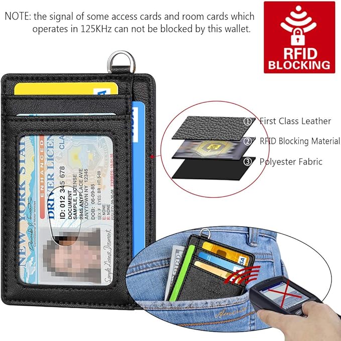 FurArt Slim Minimalist Wallet, Front Pocket Wallets, RFID Blocking, Credit Card Holder for Men & Women