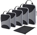 BAGSMART Compression Packing Cubes - 6 Set Travel Packing Cubes for Suitcases, Compression Suitcase Organizers with Shoe Bag