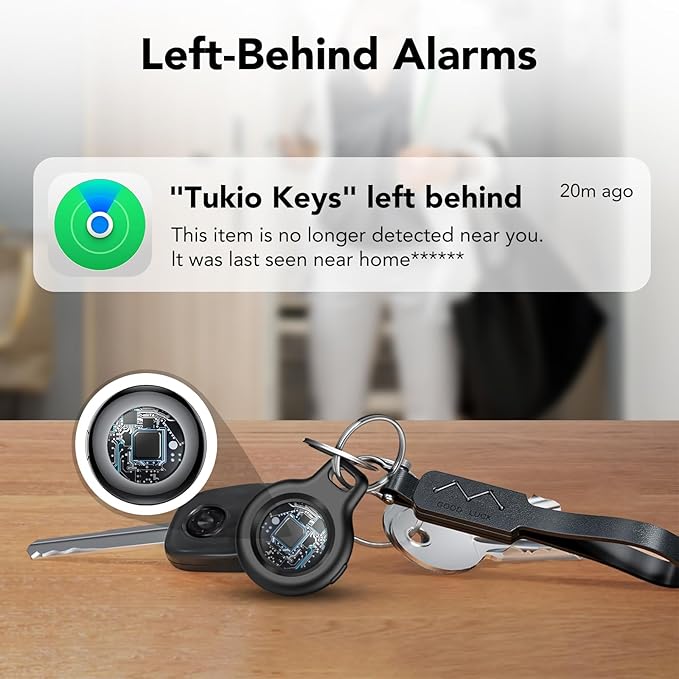 2025 New [Apple MFi Certified] (iOS Only) Air Tracker Tags-5 Pack, Bluetooth Tracker for Apple Find My, Replaceable Battery, Key Finder and Item Locator Smart Tag for Keys, Bags, Luggage, Pets, Wallet