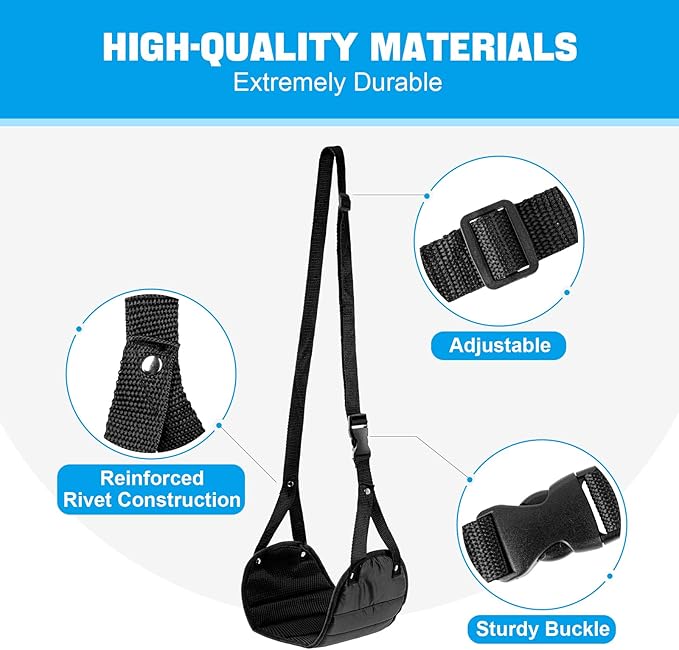 2 Pack Airplane Foot Rest,Portable Airplane Foot Hammock for Under Desk at Work to Relax Your Feet,Adjustable Memory Foam Foot Rest for Air Travel with Ear Plugs and Eye Mask