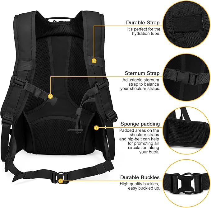 Mardingtop Tactical Molle Backpack for Men - 28L EDC Hiking & Motorcycle Backpack
