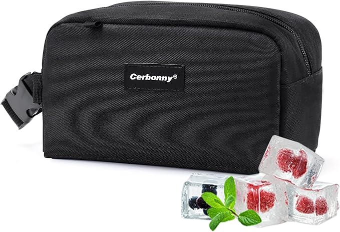 Freezable Lunch Bag,Freezable Snack Bag,Mini Cooler Bag for Travel/Work/School,Small Insulated Bag,Small Cooler Lunch Box with Ice Packs,Insulated Snack Bag,Freezable Snack Box with Handle Buckle