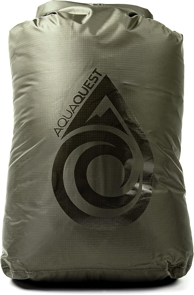 AquaQuest Rogue Dry Bag – 10L Olive Drab – 100% Waterproof Roll Top – Survival Dry Bag
