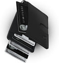 Kings Loot Money Clip Slim Minimalist Wallet for Men | RFID Blocking Leather Design with Money Clip | Front Pocket Bifold Holds 12 Cards | Stylish & Compact Wallets (Black)