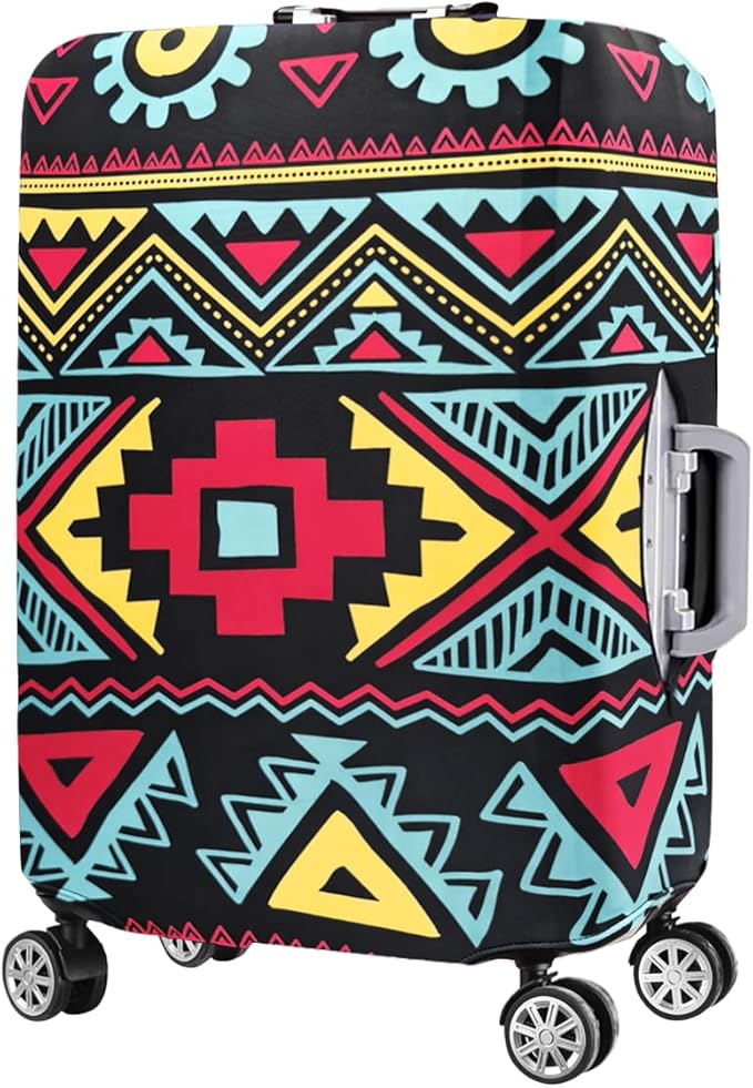 7-Mi Travel Luggage Cover Elastic Sleeve 19"-20" Anti-Scratch Suitcase Protector Cover Size S, Bohemia
