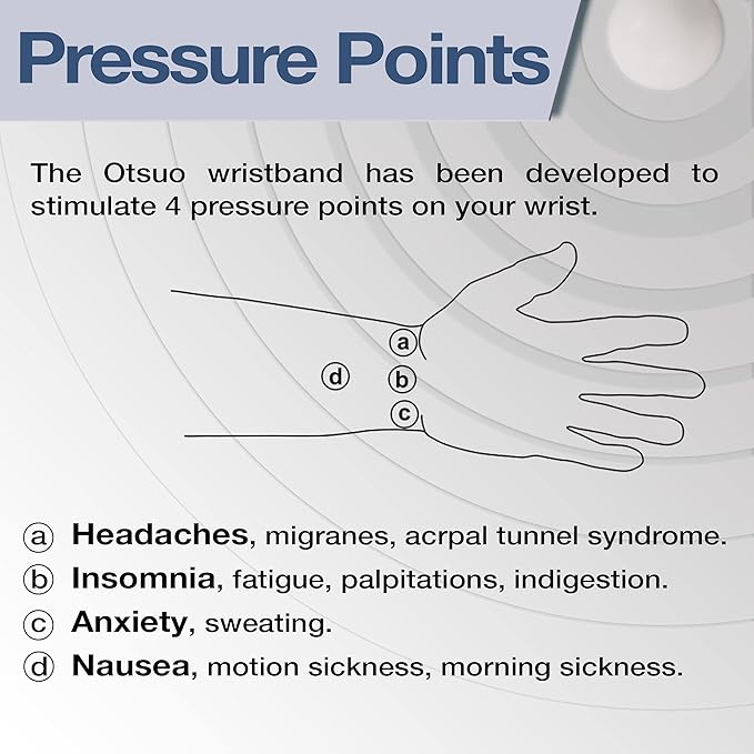 Nausea Relief Wristband for Motion and Sea Sickness | Anti-Nausea Acupressure Bands for Morning Sickness | Sea Bands for Motion Sickness Relief. (Inky Black)