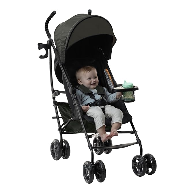 Summer Infant Ingenuity 3Dlite Convenience Stroller, Green–Lightweight Stroller with Aluminum Frame, Large Seat Area, 4 Position Recline, Extra Large Storage Basket–Infant Stroller for Travel & More
