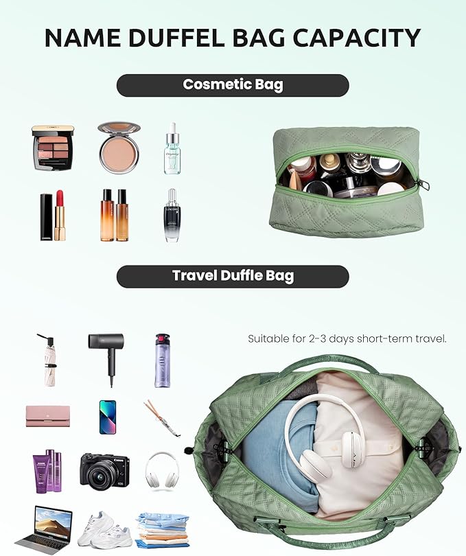 Personalized Teacher Gifts, Gifts for Women-Girl Travel Bag with Shoe Compartment, Personalized Weekender Bag, Monogram Overnight Bag for Women, Letter Travel Bag with Makeup Bag (Letter Q)